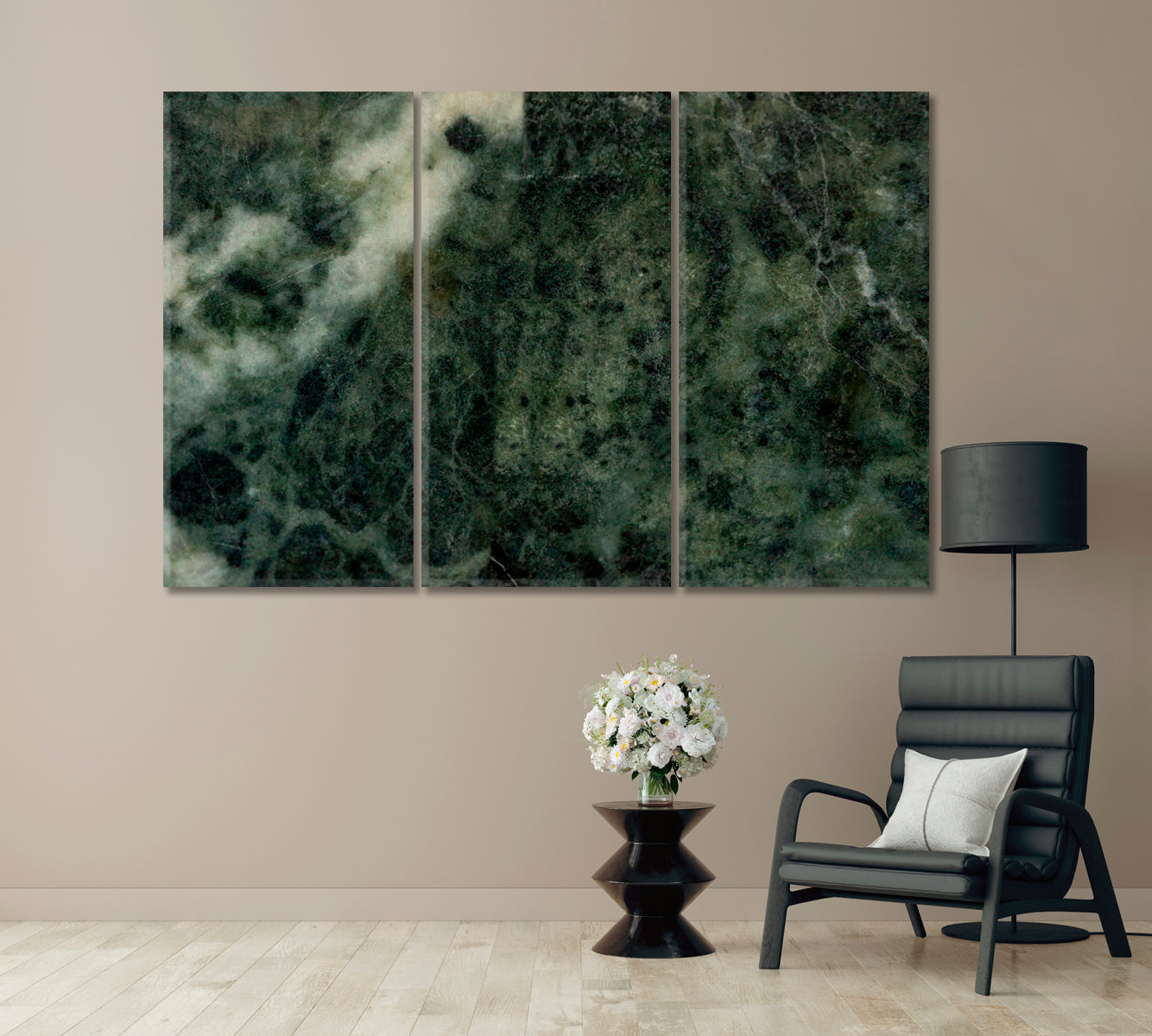 Dark Green Malachite Marble Canvas Print-Canvas Print-CetArt-1 Panel-24x16 inches-CetArt