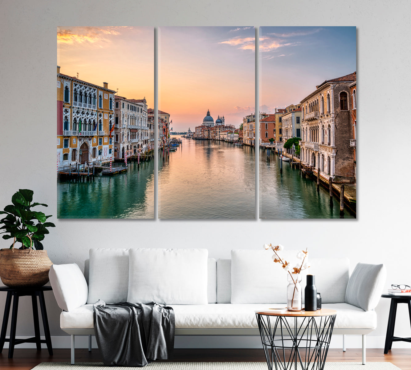 Famous Grand Canal in Venice Italy Canvas Print-Canvas Print-CetArt-1 Panel-24x16 inches-CetArt