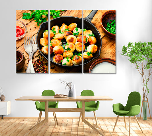 Fried Dumplings Canvas Print-Canvas Print-CetArt-1 Panel-24x16 inches-CetArt