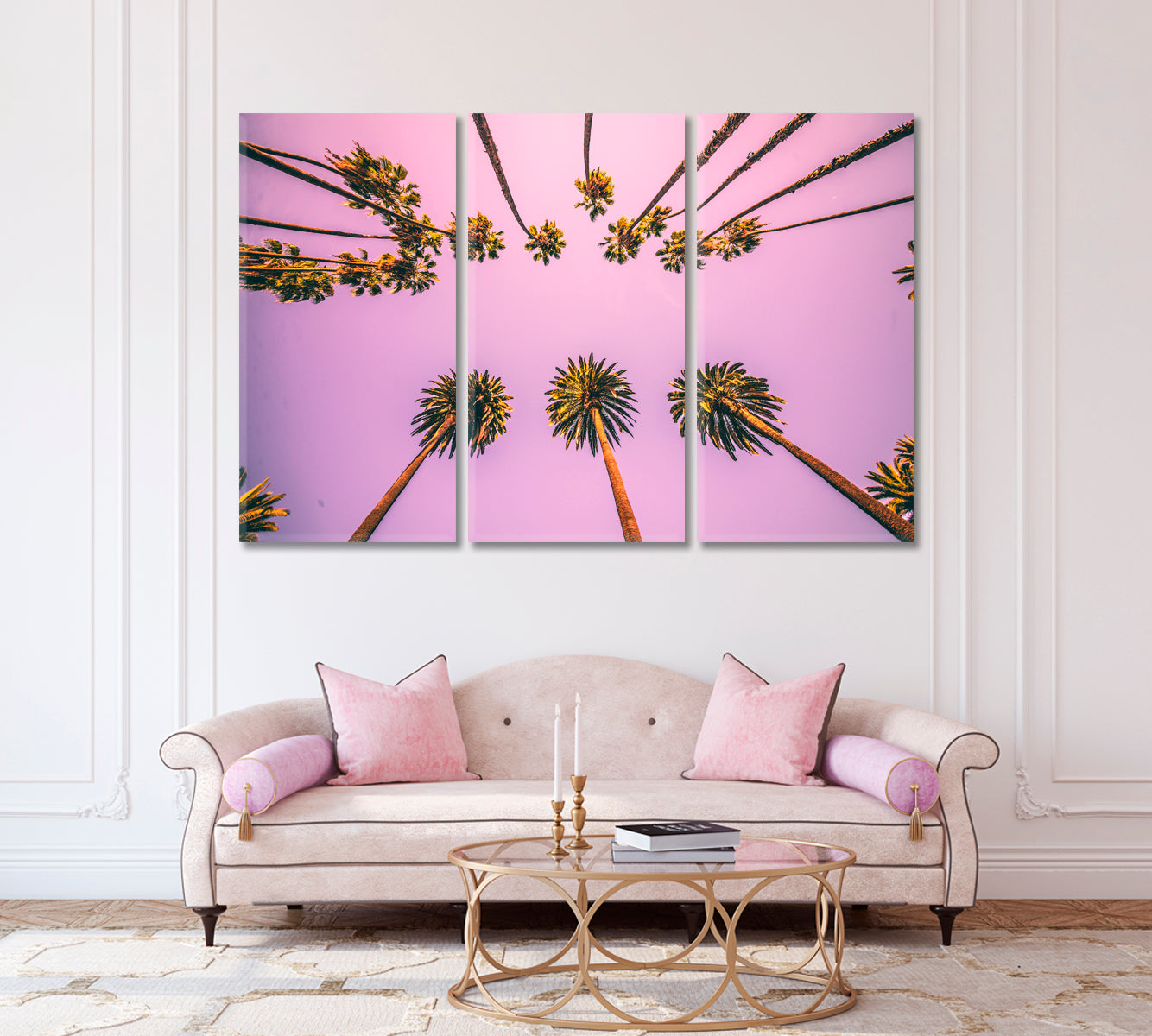 Stunning Purple Sky with Palm Trees Canvas Print-Canvas Print-CetArt-1 Panel-24x16 inches-CetArt