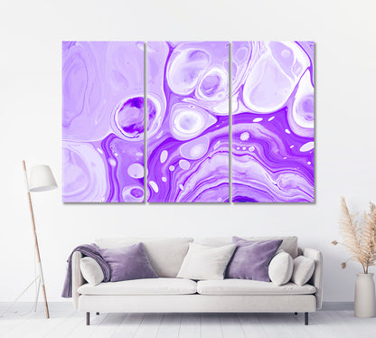 Abstract Purple and White Bubble Canvas Print-Canvas Print-CetArt-1 Panel-24x16 inches-CetArt