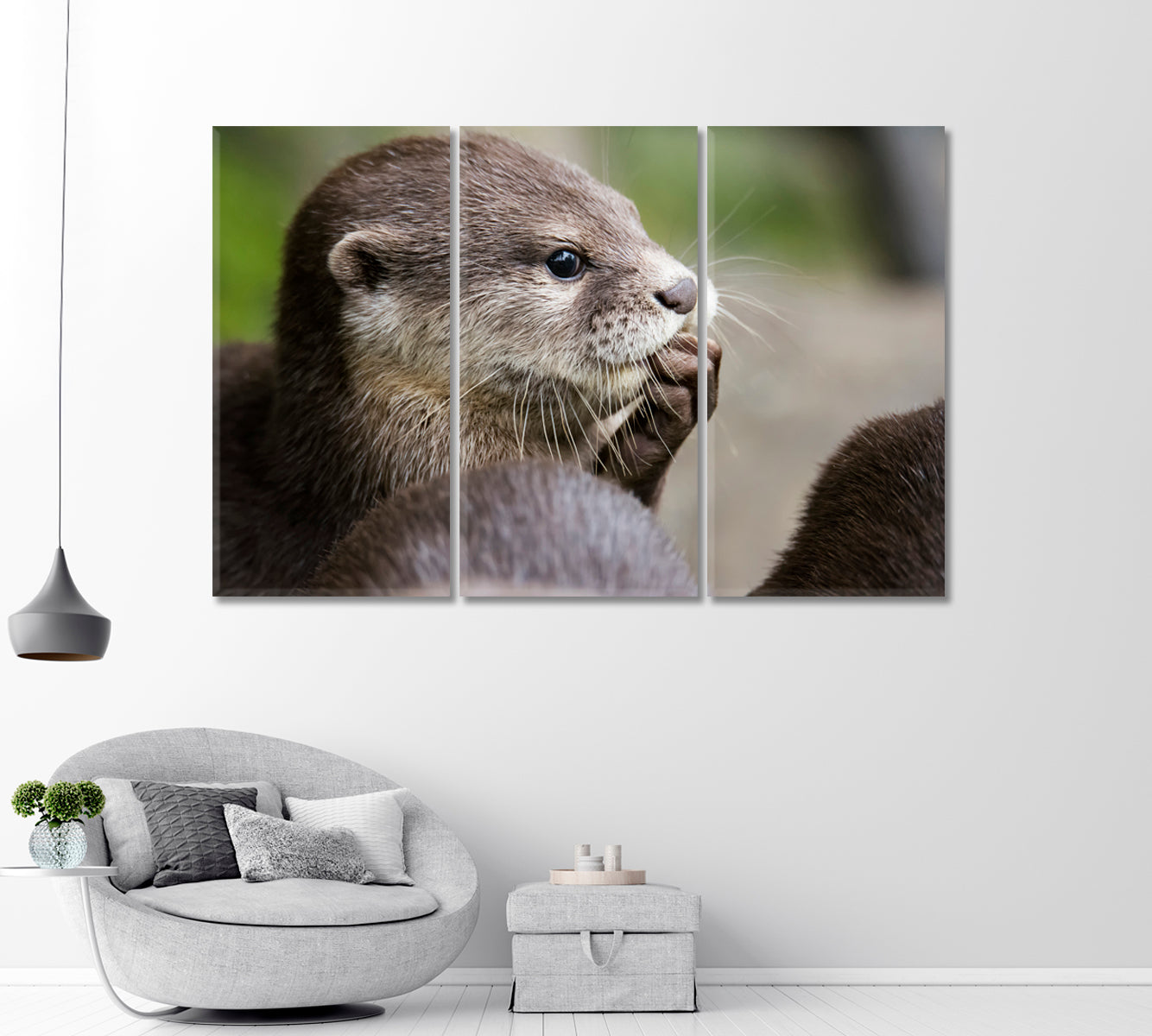 Cute Otter Canvas Print-Canvas Print-CetArt-1 Panel-24x16 inches-CetArt