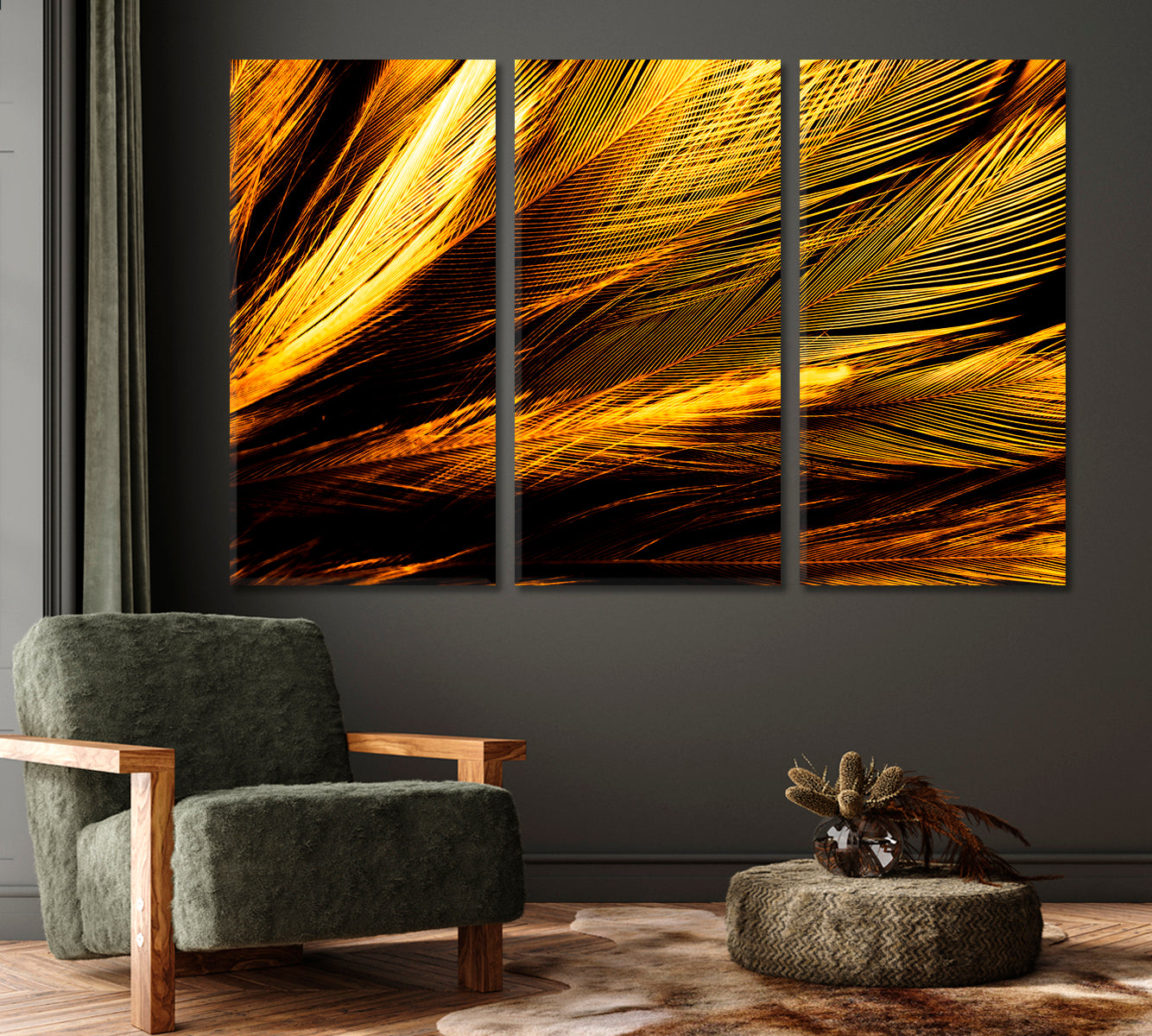 Beautiful Abstract Feathers Canvas Print-Canvas Print-CetArt-1 Panel-24x16 inches-CetArt