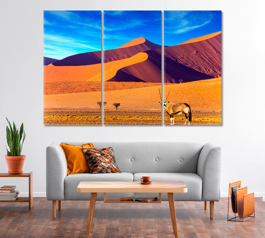 Oryx in the Namib Desert South Africa Canvas Print-Canvas Print-CetArt-1 Panel-24x16 inches-CetArt