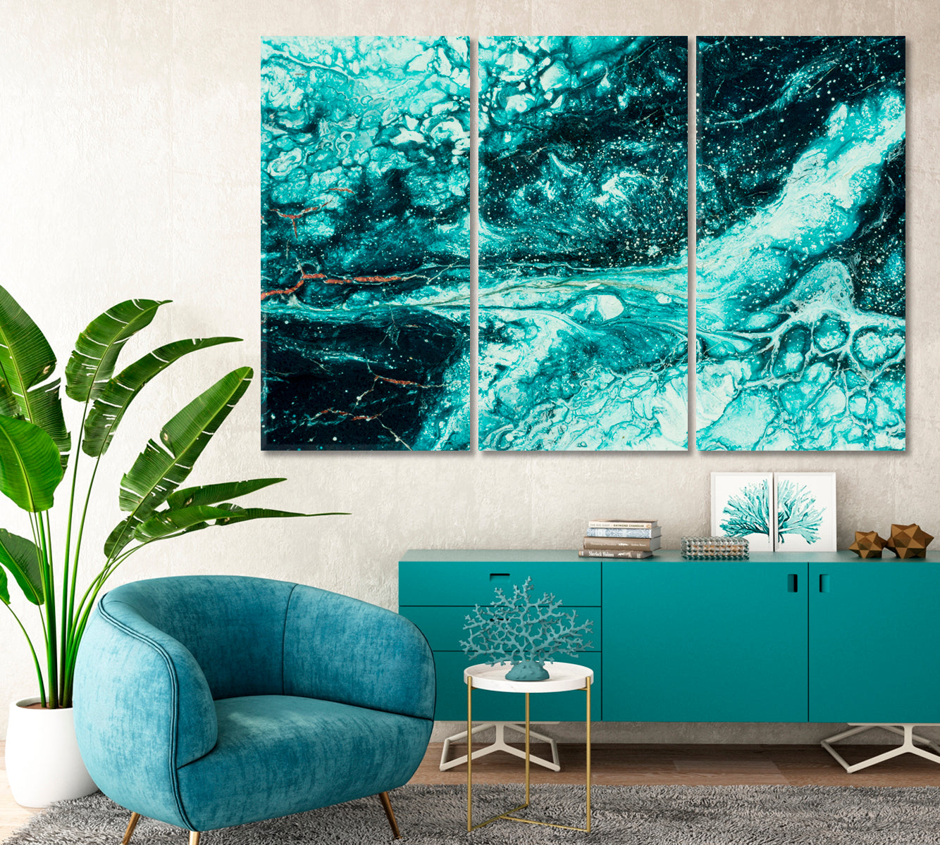 Abstract Magic Ocean Canvas Print-Canvas Print-CetArt-1 Panel-24x16 inches-CetArt