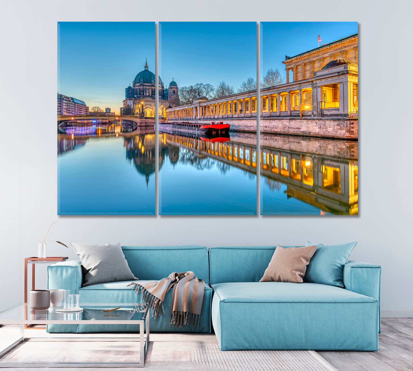 Berlin Cathedral on Museum Island and the Spree River Canvas Print-Canvas Print-CetArt-1 Panel-24x16 inches-CetArt