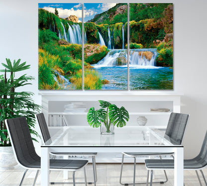 Waterfall Veliki Buk on River Zrmanja Croatia Canvas Print-Canvas Print-CetArt-1 Panel-24x16 inches-CetArt