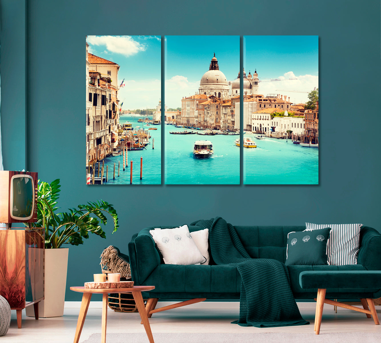 Grand Canal and Basilica Santa Maria Della Salute Venice Italy Canvas Print-Canvas Print-CetArt-1 Panel-24x16 inches-CetArt