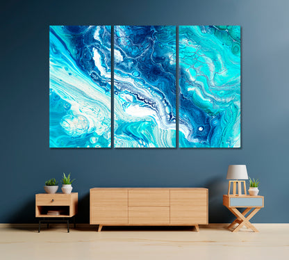 Creative Abstract Bubbles with Blue Swirls Canvas Print-Canvas Print-CetArt-1 Panel-24x16 inches-CetArt
