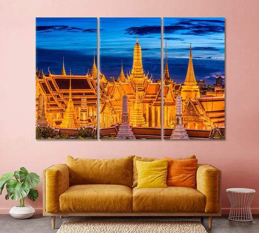 Emerald Buddha Temple Bangkok Thailand Canvas Print-CetArt-1 Panel-24x16 inches-CetArt