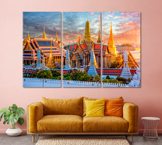 Temple of the Emerald Buddha Bangkok Thailand Canvas Print-Canvas Print-CetArt-1 Panel-24x16 inches-CetArt