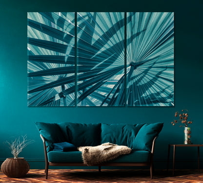 Abstract Tropical Leaves Canvas Print-Canvas Print-CetArt-1 Panel-24x16 inches-CetArt