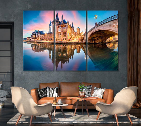 Ghent Belgium Canvas Print-Canvas Print-CetArt-1 Panel-24x16 inches-CetArt