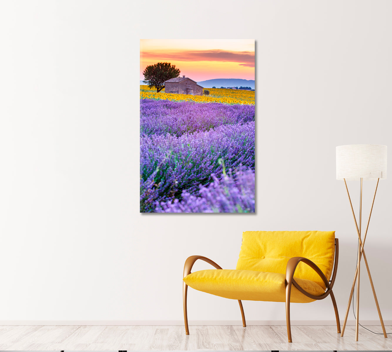 Valensole Plateau with Lavender Fields France Canvas Print-Canvas Print-CetArt-1 panel-16x24 inches-CetArt