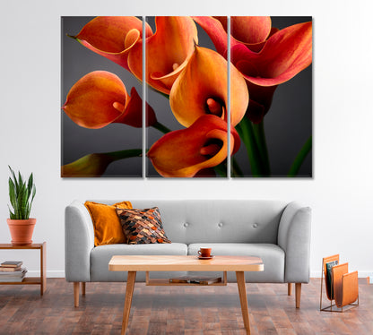 Bouquet of Orange Calla Lilies Canvas Print-Canvas Print-CetArt-1 Panel-24x16 inches-CetArt