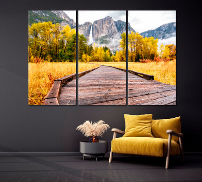 Yosemite National Park in Autumn Morning USA Canvas Print-Canvas Print-CetArt-1 Panel-24x16 inches-CetArt