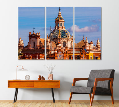 Dome of Church Salvador Seville Spain Canvas Print-Canvas Print-CetArt-1 Panel-24x16 inches-CetArt