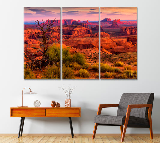 Sunrise in Hunts Mesa Arizona USA Canvas Print-Canvas Print-CetArt-1 Panel-24x16 inches-CetArt