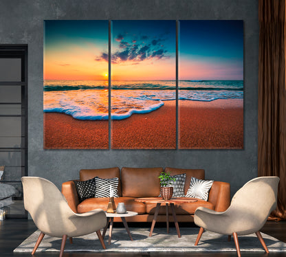 Sunrise over the Sea Canvas Print-Canvas Print-CetArt-1 Panel-24x16 inches-CetArt