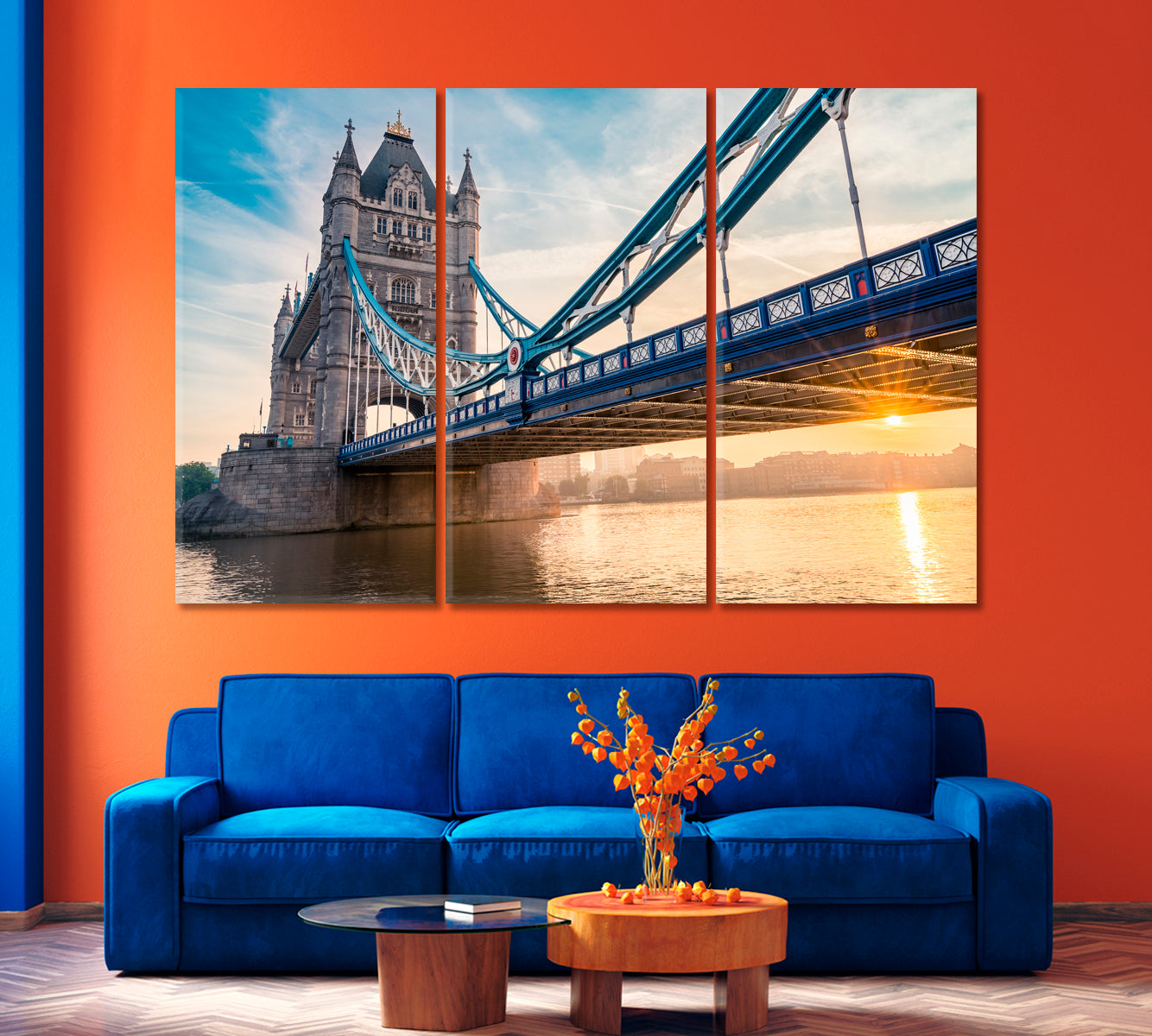 Tower Bridge in Solar Flare UK Canvas Print-Canvas Print-CetArt-1 Panel-24x16 inches-CetArt