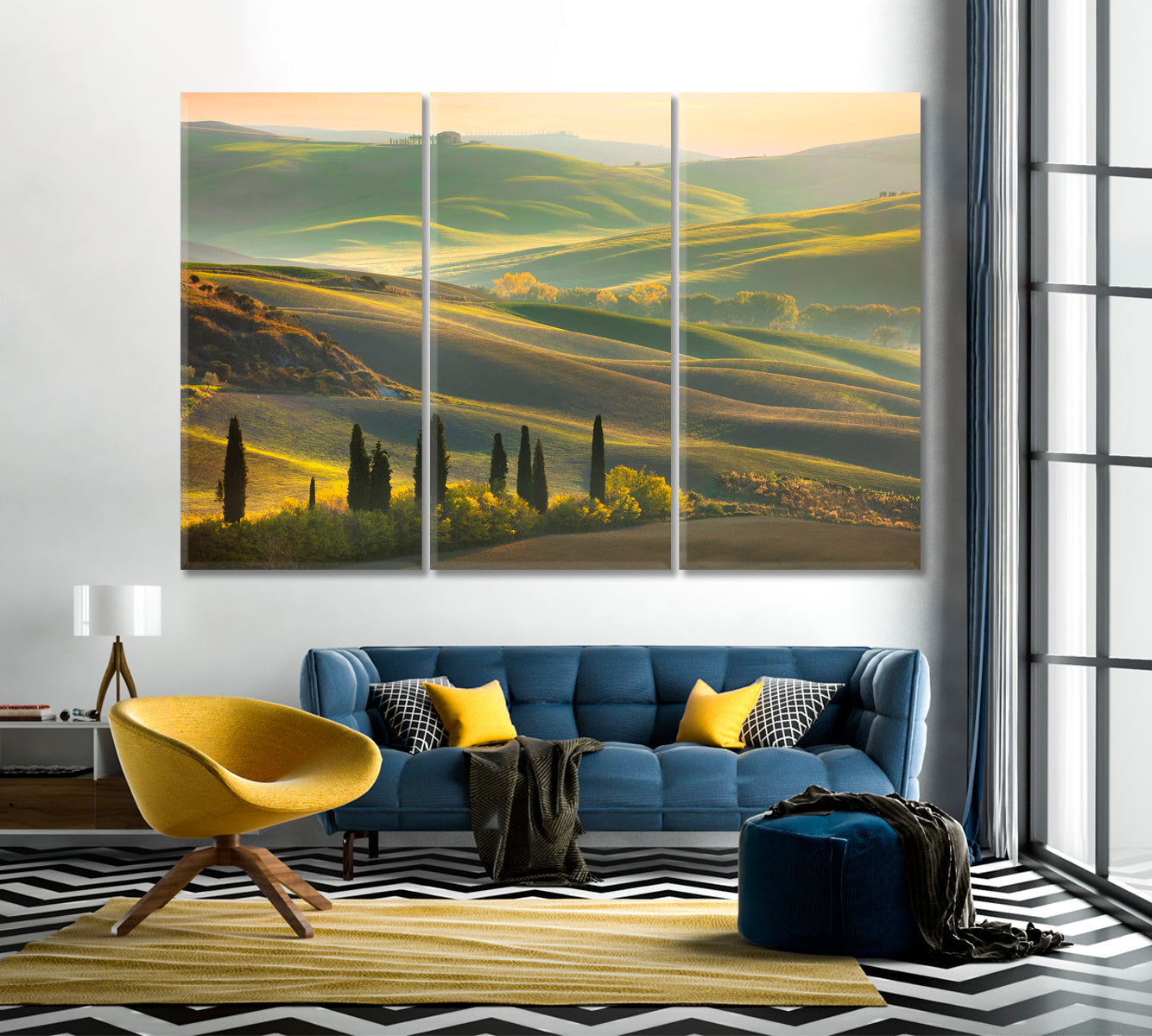 Spring Hills Tuscany Italy Canvas Print-Canvas Print-CetArt-1 Panel-24x16 inches-CetArt