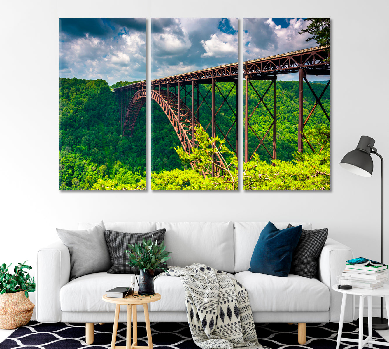 New River Gorge Bridge West Virginia Canvas Print-Canvas Print-CetArt-1 Panel-24x16 inches-CetArt