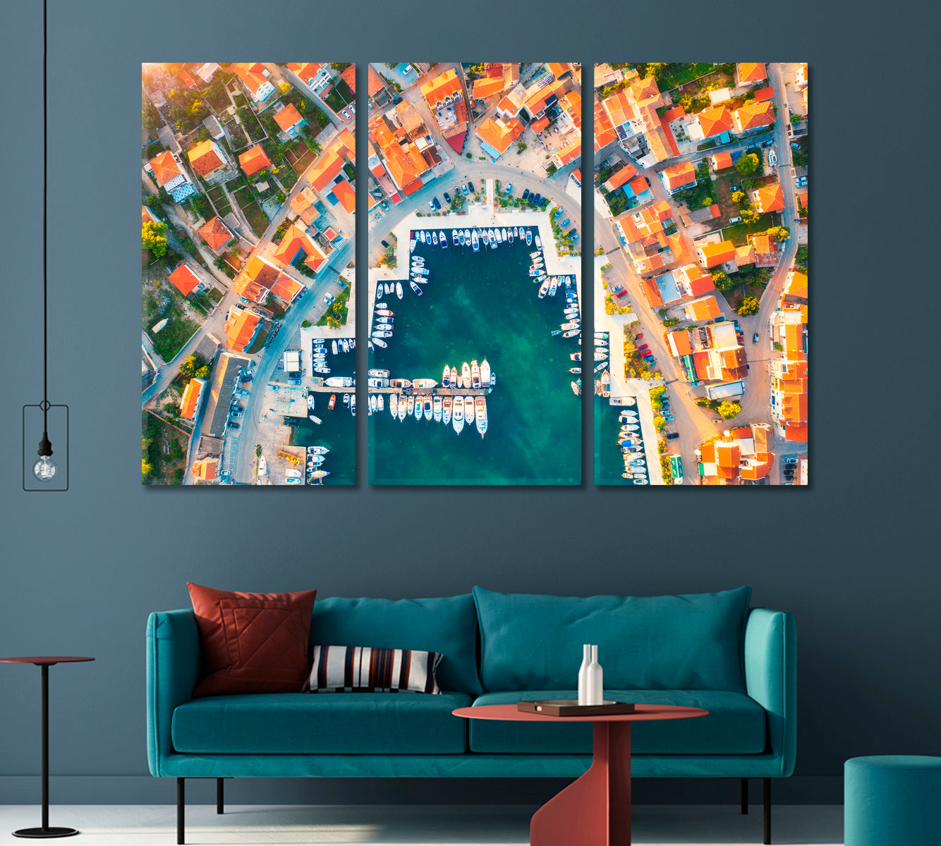 Boats and Yachts in Port Canvas Print-Canvas Print-CetArt-1 Panel-24x16 inches-CetArt