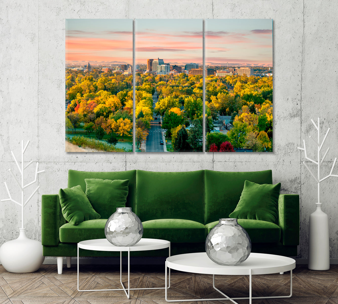 City of Trees Boise Idaho in the Fall Canvas Print-Canvas Print-CetArt-1 Panel-24x16 inches-CetArt