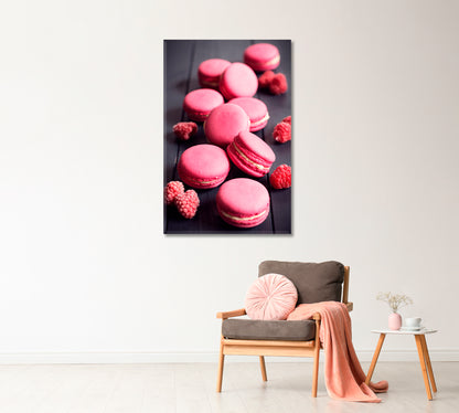 Raspberry Macarons Canvas Print-Canvas Print-CetArt-1 panel-16x24 inches-CetArt