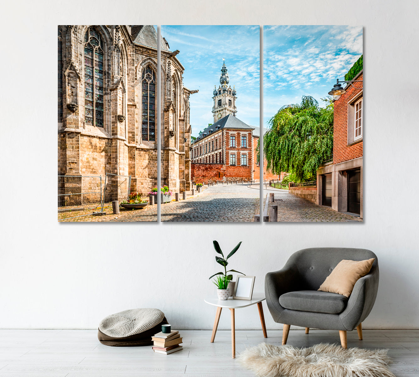 Old Church in Wallonia Belgium Canvas Print-Canvas Print-CetArt-1 Panel-24x16 inches-CetArt