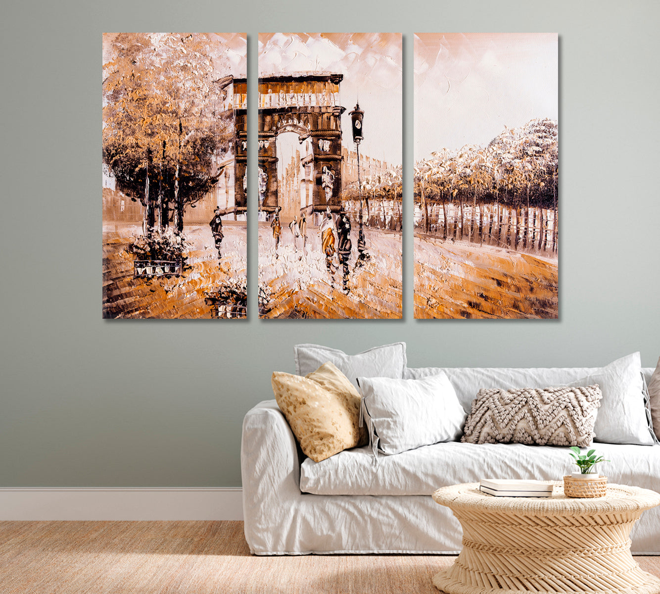 Streets of Paris Canvas Print-Canvas Print-CetArt-1 Panel-24x16 inches-CetArt