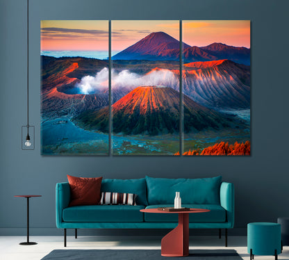 Active Volcano Bromo in Indonesia Canvas Print-Canvas Print-CetArt-1 Panel-24x16 inches-CetArt