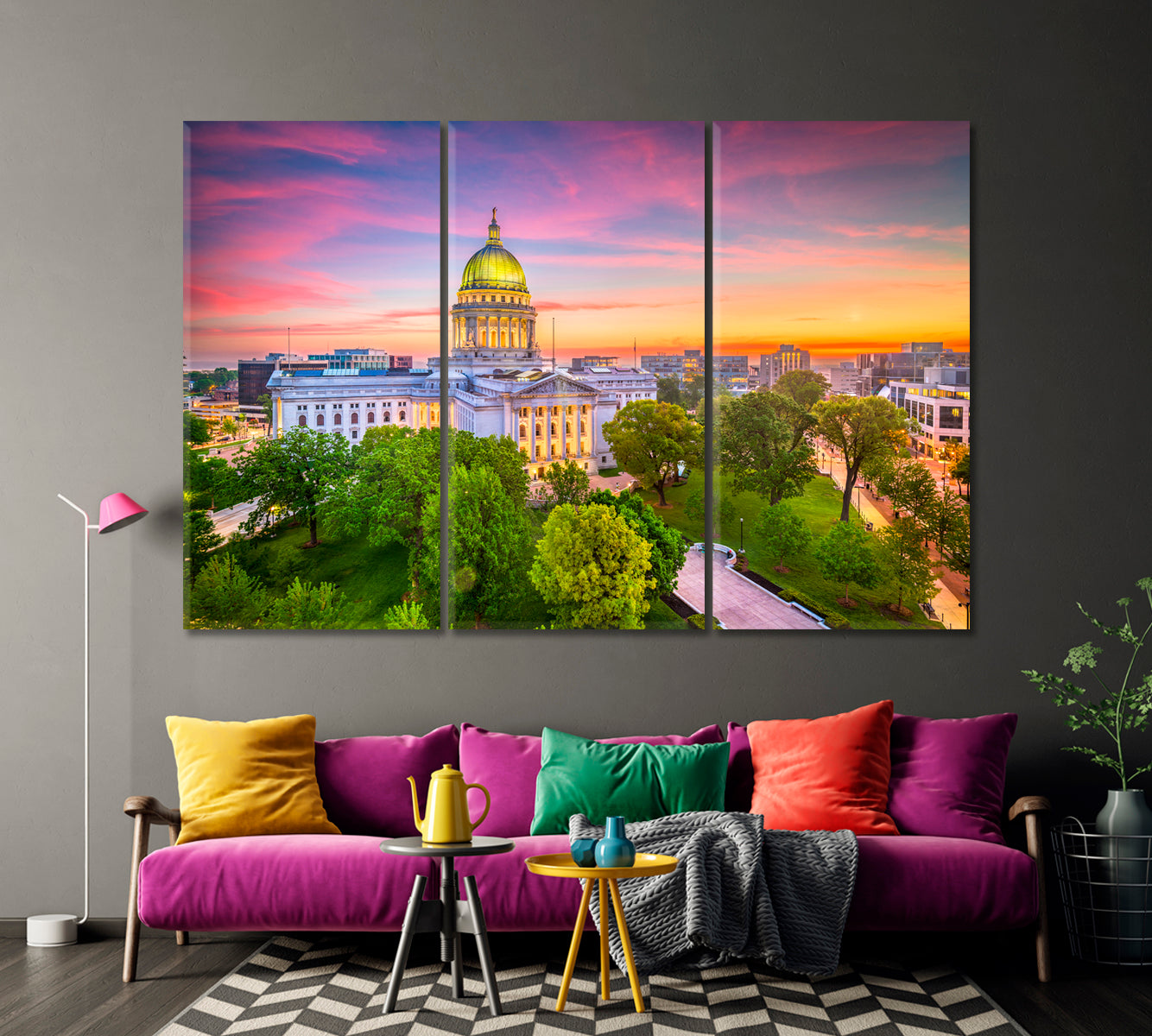 Capitol Building at Dusk USA Canvas Print-Canvas Print-CetArt-1 Panel-24x16 inches-CetArt