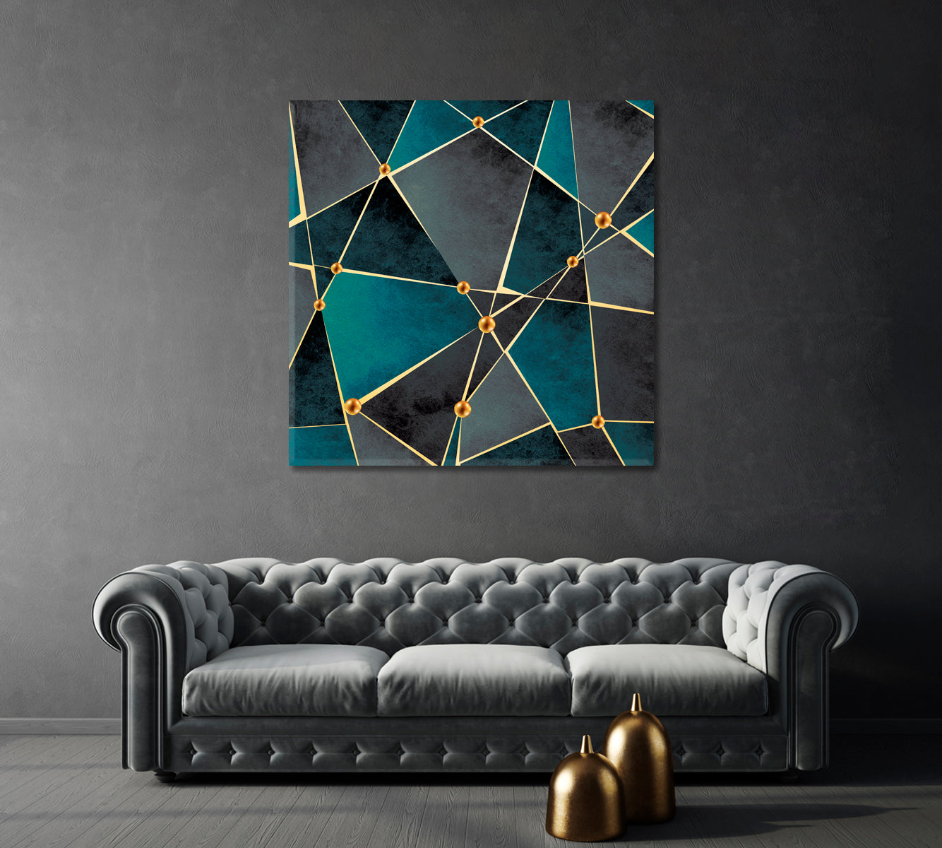 Abstract Triangles Canvas Print-Canvas Print-CetArt-1 panel-12x12 inches-CetArt