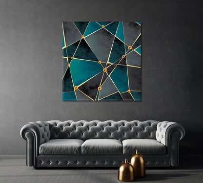 Abstract Triangles Canvas Print-Canvas Print-CetArt-1 panel-12x12 inches-CetArt