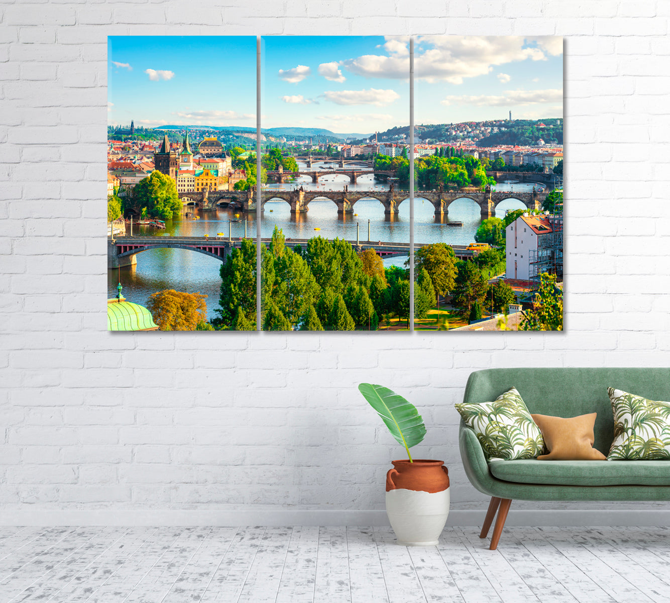 Prague Bridges Canvas Print-Canvas Print-CetArt-1 Panel-24x16 inches-CetArt