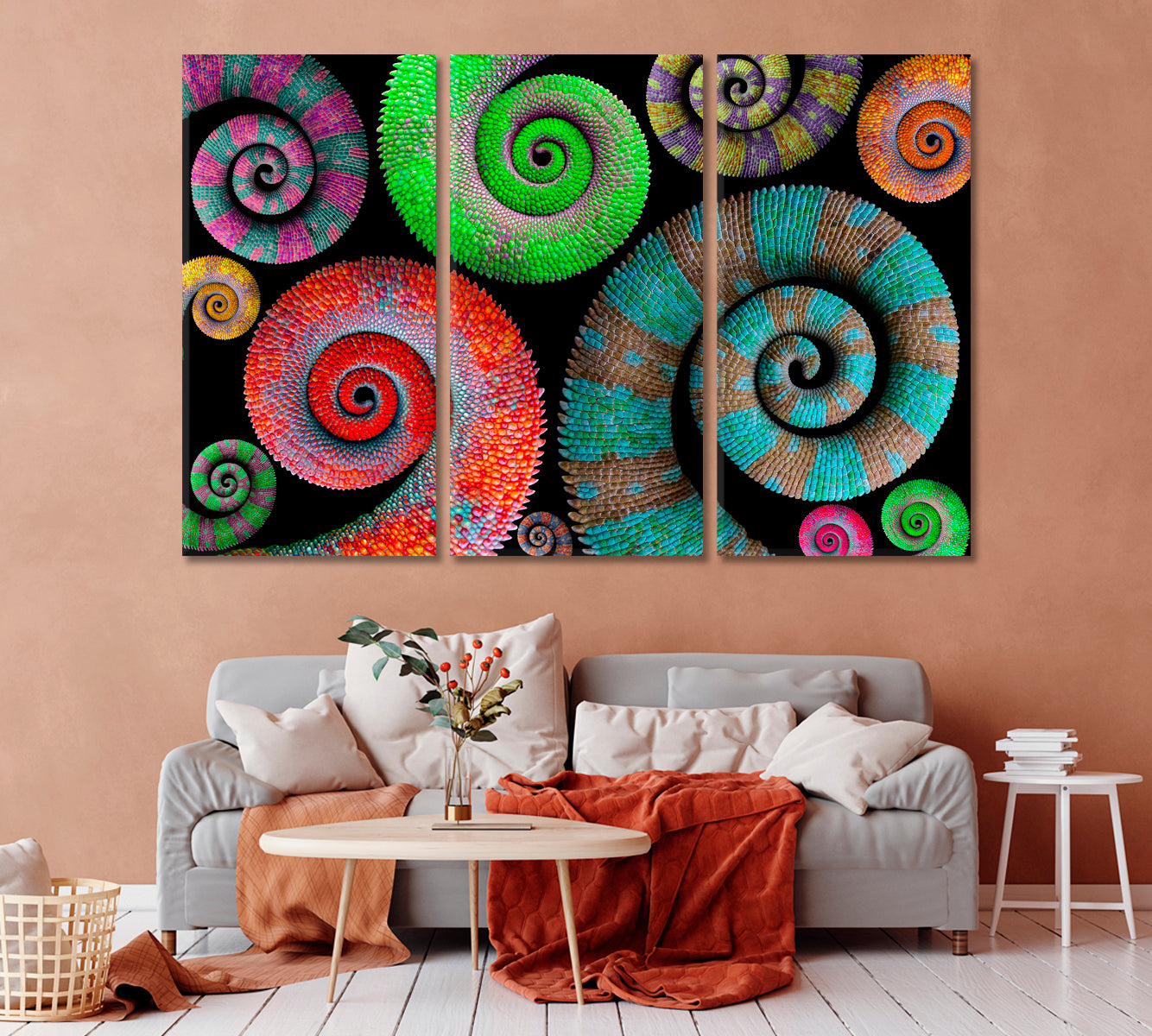 Colorful Chameleon Tails Canvas Print-Canvas Print-CetArt-1 Panel-24x16 inches-CetArt