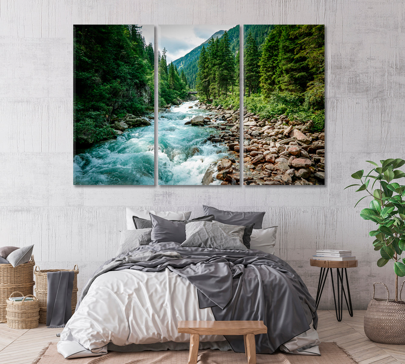 Krimml Waterfalls in High Tauern National Park Alps Nature Canvas Print-Canvas Print-CetArt-1 Panel-24x16 inches-CetArt