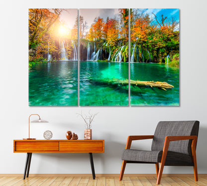 Waterfalls of Plitvice Lakes National Park Canvas Print-Canvas Print-CetArt-1 Panel-24x16 inches-CetArt