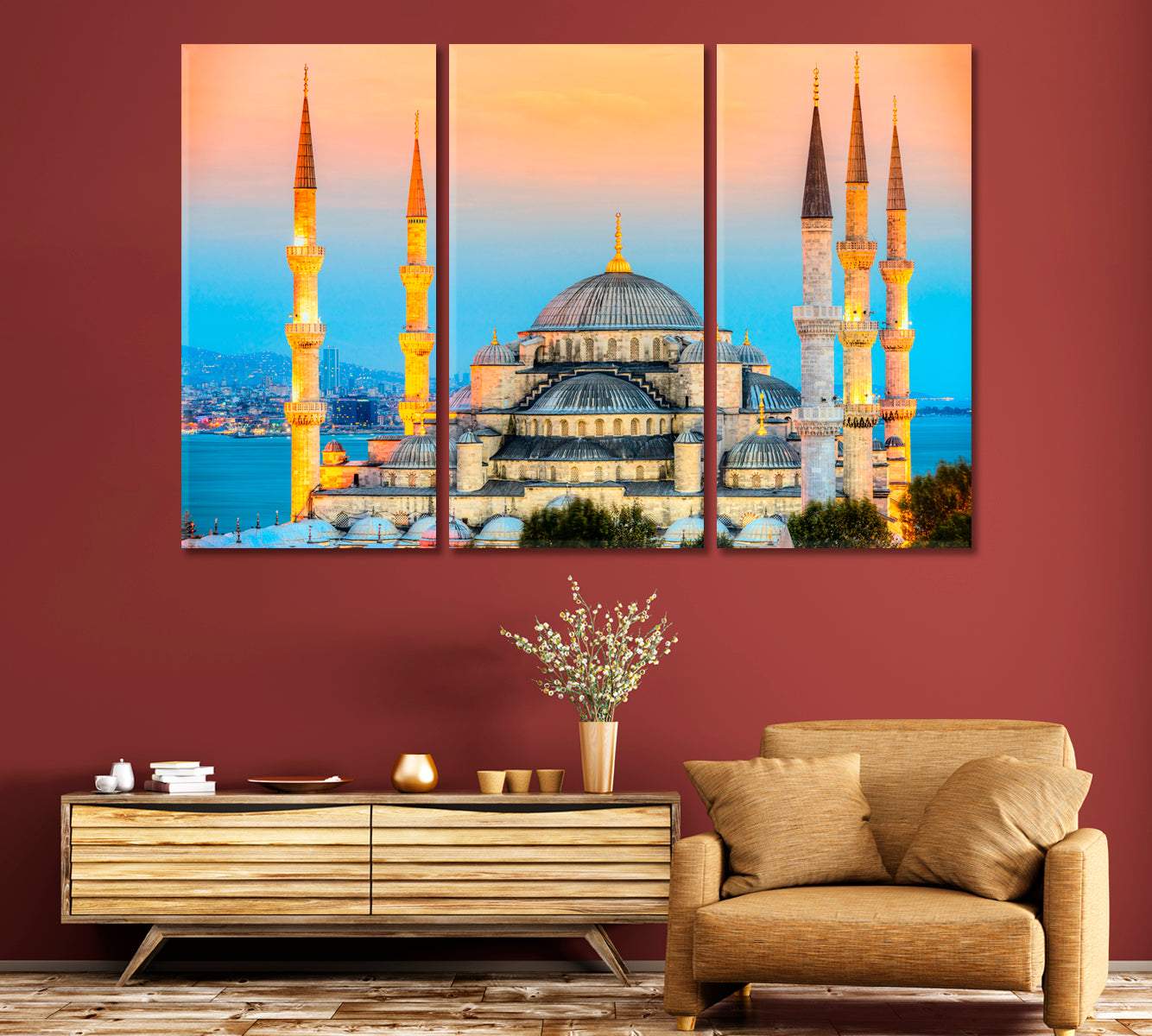 Blue Mosque Istanbul Turkey Canvas Print-Canvas Print-CetArt-1 Panel-24x16 inches-CetArt