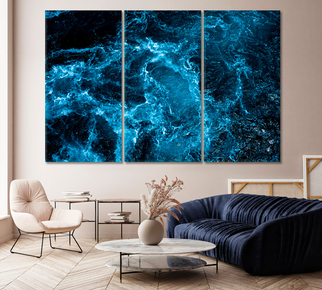 Wild Ocean Waves Canvas Print-Canvas Print-CetArt-1 Panel-24x16 inches-CetArt
