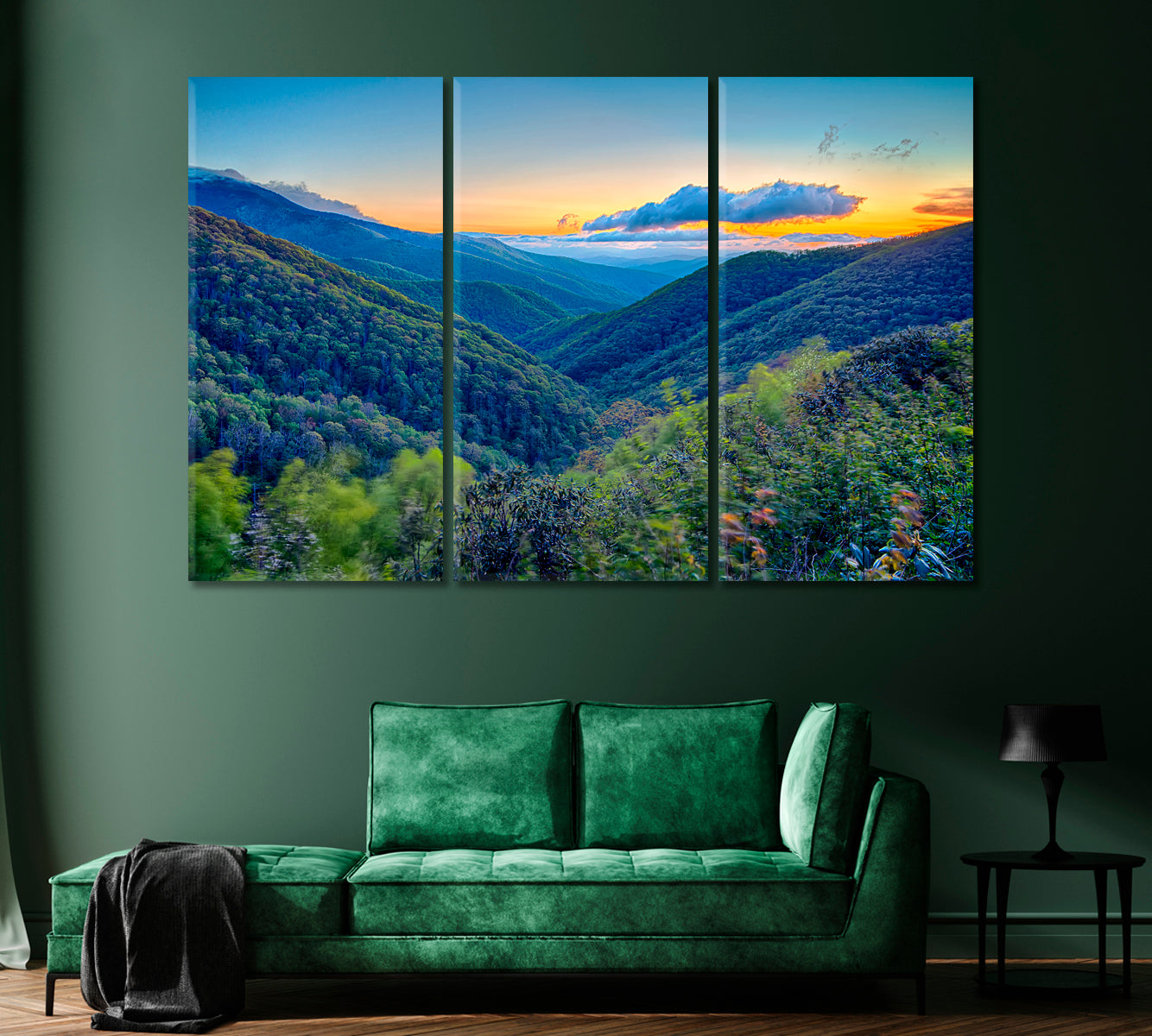 Blue Ridge Parkway Appalachian Mountains Canvas Print-Canvas Print-CetArt-1 Panel-24x16 inches-CetArt