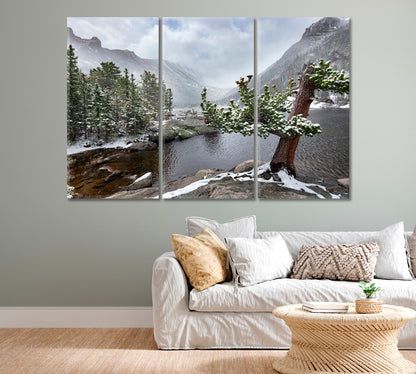 Alpine Mills Lake in Rocky Mountain National Park Colorado Canvas Print-Canvas Print-CetArt-1 Panel-24x16 inches-CetArt