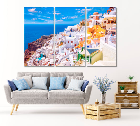 Oia Village Santorini Island Greece Canvas Print-Canvas Print-CetArt-1 Panel-24x16 inches-CetArt