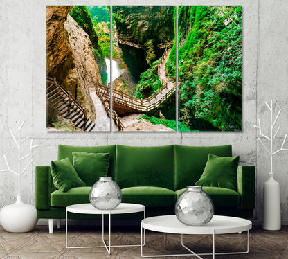 Wulong Karst China Canvas Print-Canvas Print-CetArt-1 Panel-24x16 inches-CetArt