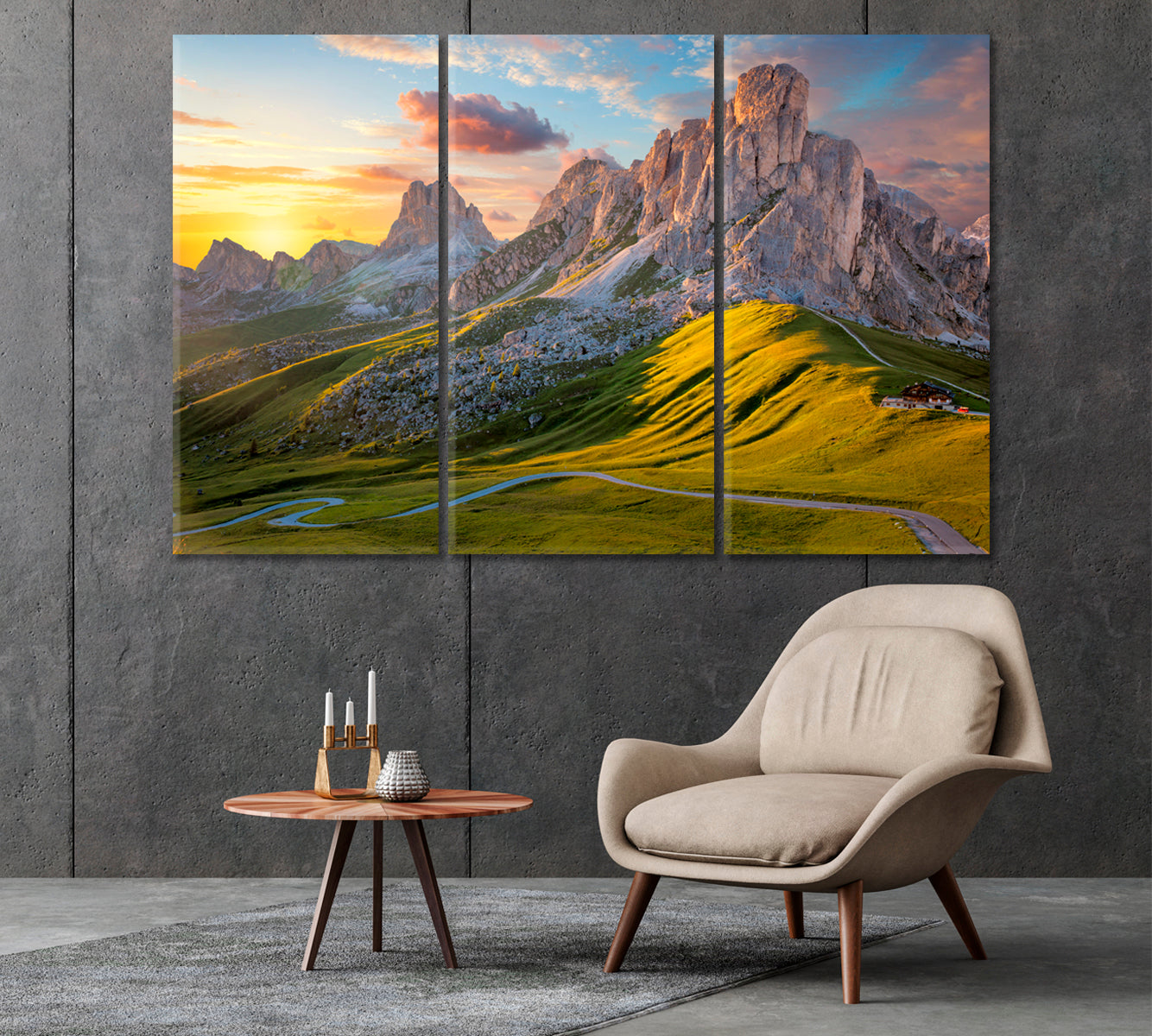 Fantastic Mountains and Giau Pass Italy Canvas Print-Canvas Print-CetArt-1 Panel-24x16 inches-CetArt