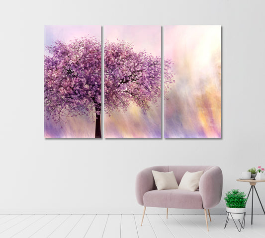 Cherry Blossom Tree Canvas Print-Canvas Print-CetArt-1 Panel-24x16 inches-CetArt