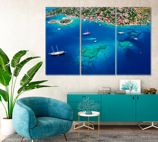 Demre Kekova Submerged City Antalya Turkey Canvas Print-Canvas Print-CetArt-1 Panel-24x16 inches-CetArt