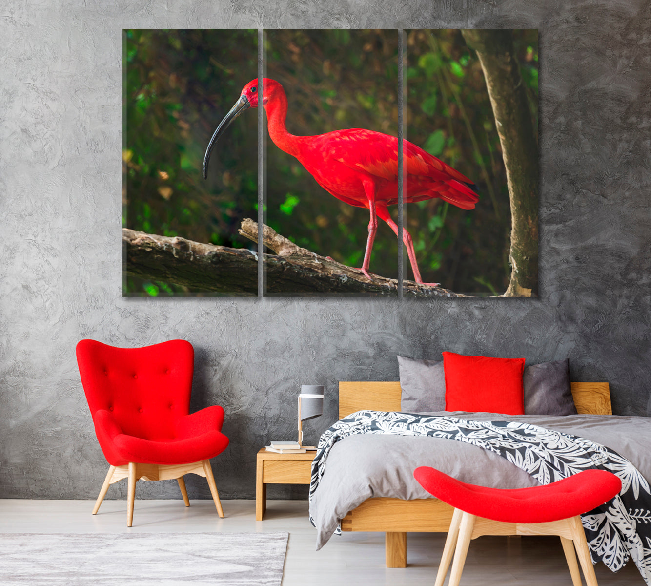 Exotic Bird Scarlet Ibis Canvas Print-Canvas Print-CetArt-1 Panel-24x16 inches-CetArt