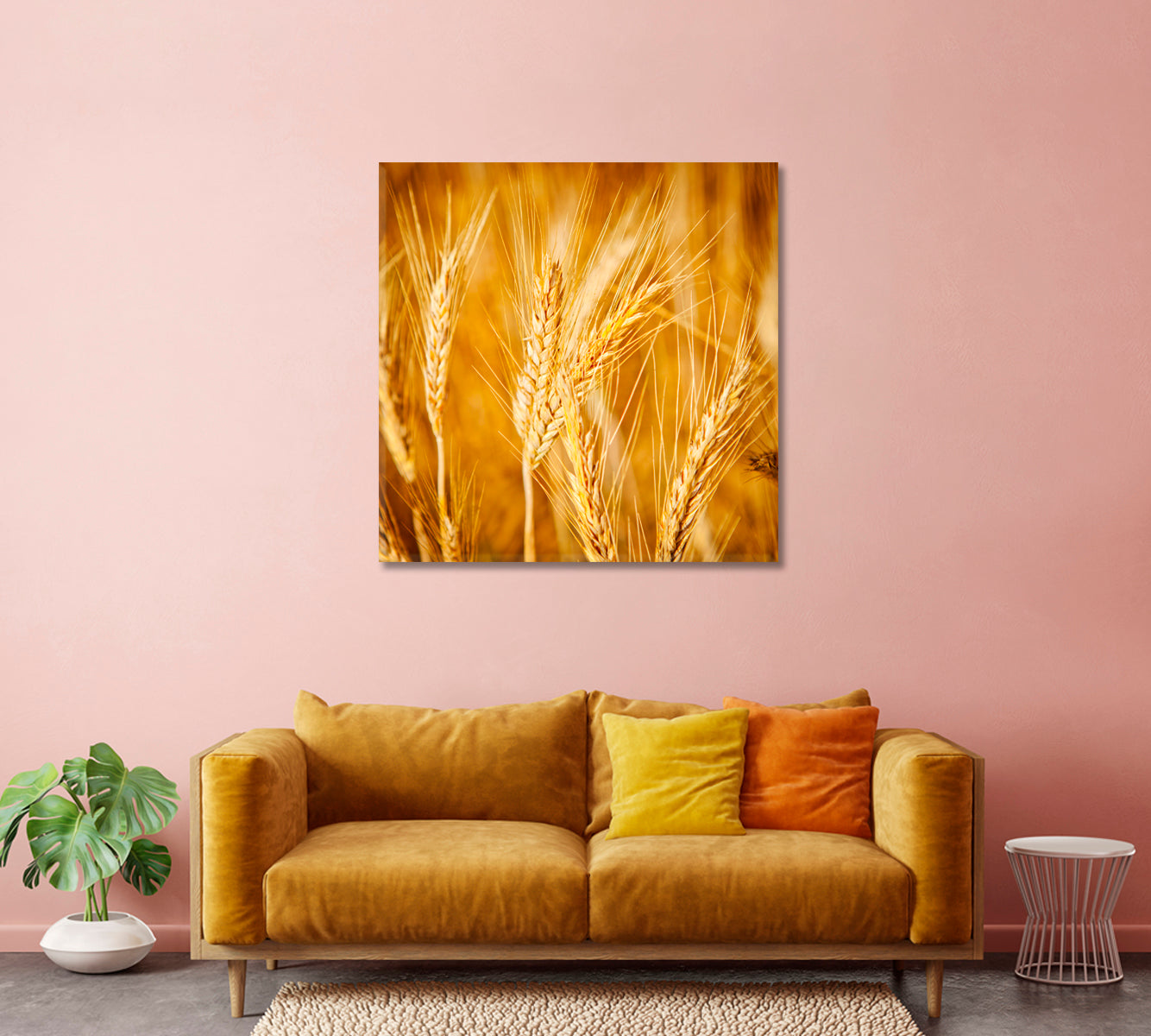 Golden Wheat Field Canvas Print-Canvas Print-CetArt-1 panel-12x12 inches-CetArt